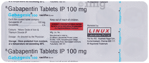 Gabagesic 100mg Tablet image Gabagesic 100mg Tablet image