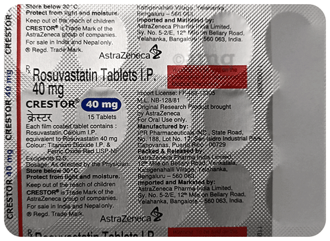 Crestor 40mg Tablet image