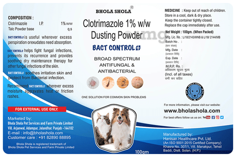 Clotrimazole powder deals for dogs