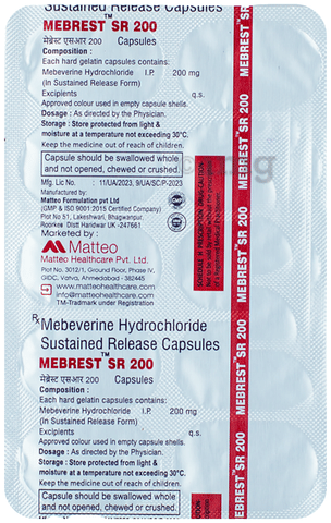 Mebrest SR 200 Tablet image Mebrest SR 200 Tablet image