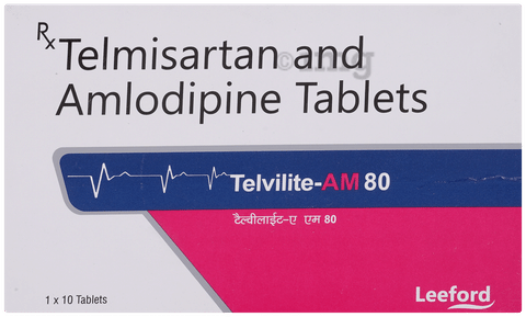 Telvilite AM 80mg/5mg Tablet image Telvilite AM 80mg/5mg Tablet image