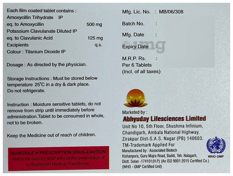 Clavinem 625 Tablet