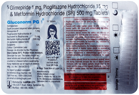 Gluconorm PG 1 Tablet SR image