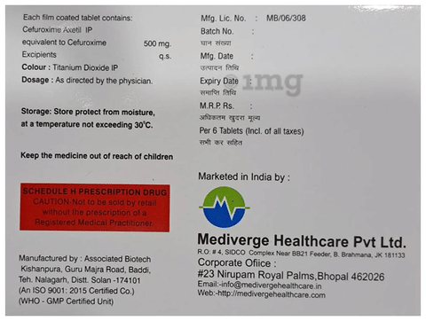 Evercef 500 Tablet image Evercef 500 Tablet image