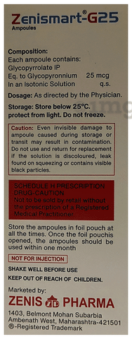 Zenismart-G25 Ampoules (2ml Each)