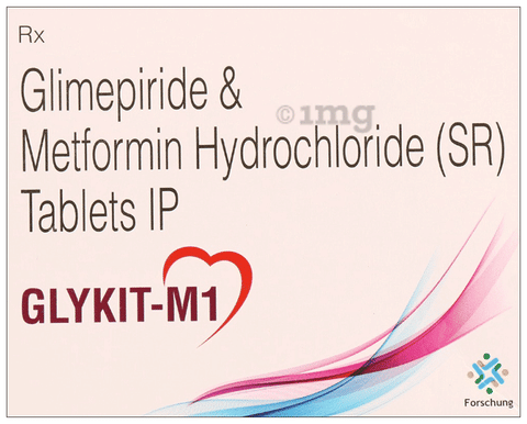 Glykit-M 1 Tablet SR image Glykit-M 1 Tablet SR image