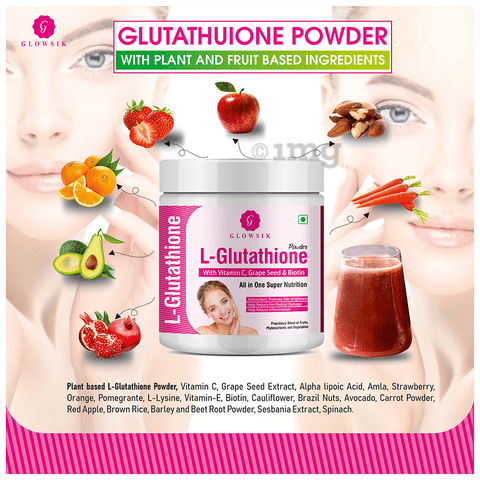 deficiency of glutathione Glowsik L-Glutathione Powder: Buy jar of 300.0 gm Powder at best price in  India