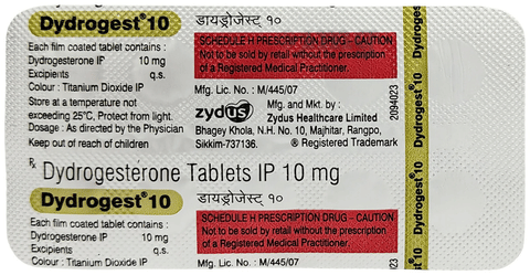 Dydrogest 10 Tablet image