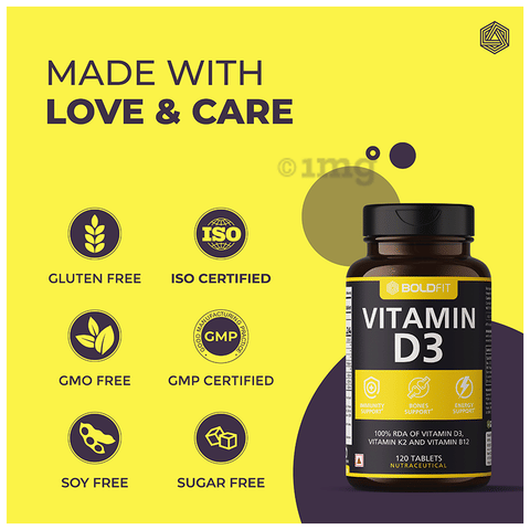 Boldfit Vitamin D3 Tablet image Boldfit Vitamin D3 Tablet image