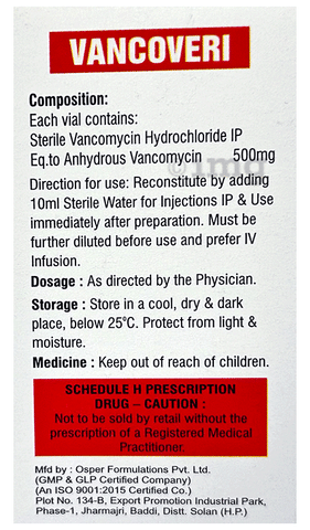 Vancoveri 500mg Infusion image