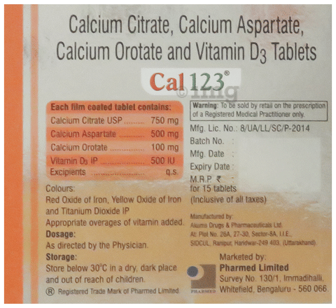 Cal 123 Tablet | Calcium & Vitamin D3 for Bone Strength | Joint Health & Fracture Recovery image Cal 123 Tablet | Calcium & Vitamin D3 for Bone Strength | Joint Health & Fracture Recovery image