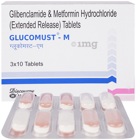 Glucomust M 5 mg/500 mg Tablet image Glucomust M 5 mg/500 mg Tablet image