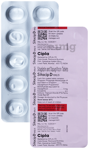 Sitacip D 5mg/100mg Tablet