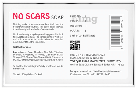 NO Scars Beauty Redefined Soap 150gm Each Buy combo pack of 3.0