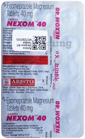 Aristo Nexom 40 Tablet image Aristo Nexom 40 Tablet image