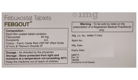 Febgout 40mg Tablet image