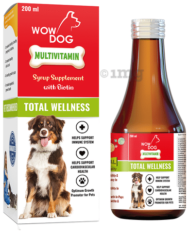 Wow Dog Multivitamin Syurp Supplement with Biotin: Buy bottle of 200 ml  Syrup at best price in India | 1mg