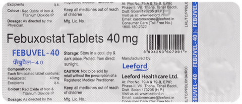 Febuvel 40mg Tablet image Febuvel 40mg Tablet image