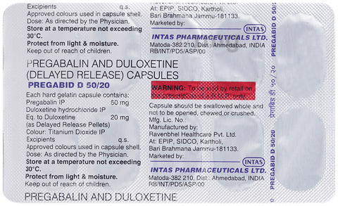 Pregabid-D 50/20 Capsule DR image