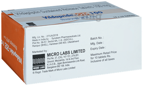 विल्डाप्राइड ओडी 100mg टैबलेट image विल्डाप्राइड ओडी 100mg टैबलेट image