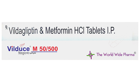 Vilduce M 50/500 Tablet image Vilduce M 50/500 Tablet image