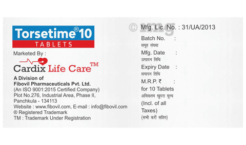 Torsetime 10mg Tablet image