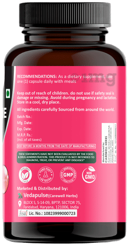 Vedapulse Glutathione with Vitamin C Capsule: Buy bottle of 60.0 capsules  at best price in India | 1mg