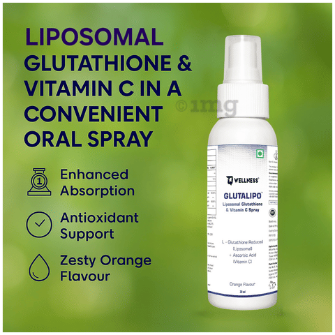 TQ Wellness Glutalipo Liposomal Glutathione & Vitamin C Spray for Skin Orange: Buy bottle of 30.0 ml Spray at best price in India