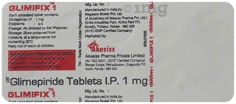 Glimifix 1mg Tablet image