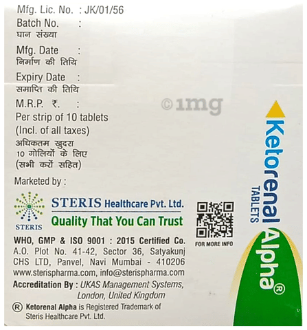 Ketorenal Alpha Tablet image