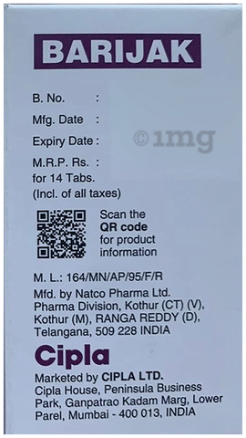 बारिजक 4mg टैबलेट image