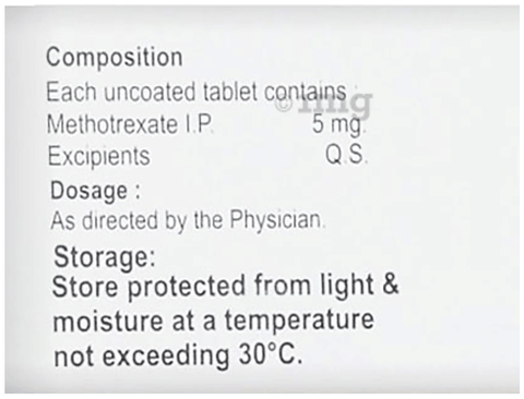 Methotrex 5 Tablet image