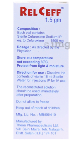 Relceff 1.5 gm Injection image Relceff 1.5 gm Injection image
