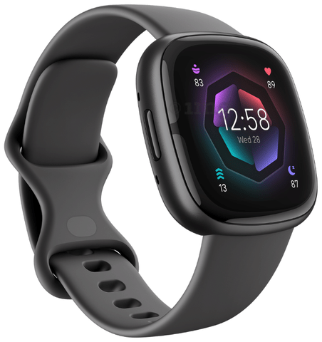 Fitbit Sense 2 Health Fitness Watch Square Black Dial or Grey Silicon Strap Buy box of 1.0 Unit at best price in India 1mg