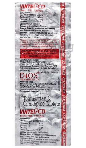 Vintel CD 10mg/40mg Tablet image Vintel CD 10mg/40mg Tablet image