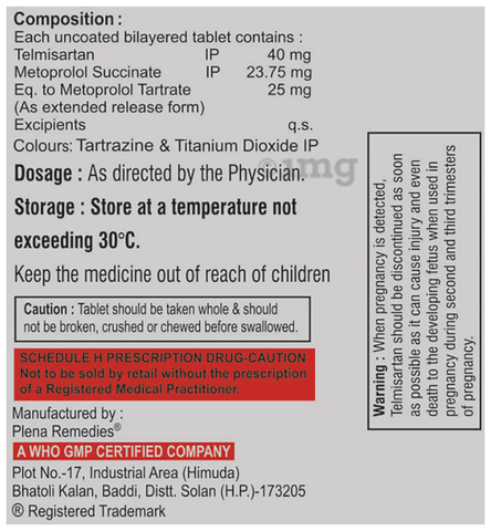 Telblock 25 Tablet ER image