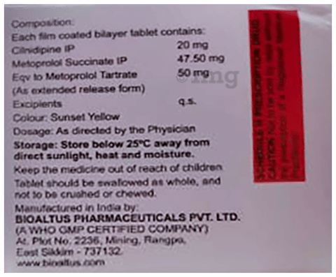 Cilsam XL 20/50 Tablet image