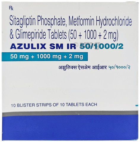 Buy Azulix SM 50mg/2mg/1000mg Tablet IR Online: View Uses, Side Effects ...