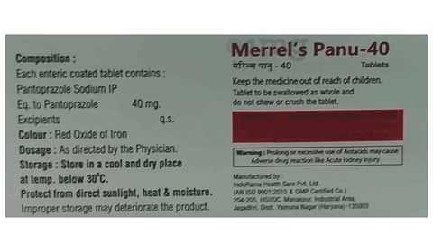 Merrel's Panu 40 Tablet image Merrel's Panu 40 Tablet image