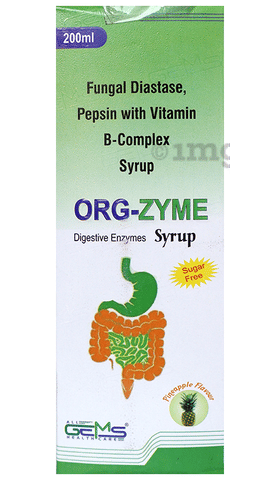 Org-Zyme Syrup Pineapple Sugar Free 1