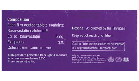 Rosu CZ 5mg Tablet image