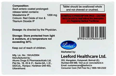 Mesazed 1200mg Tablet PR image