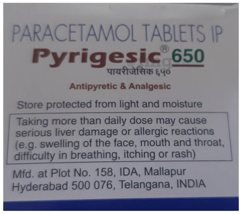 Pyrigesic 650 Tablet image