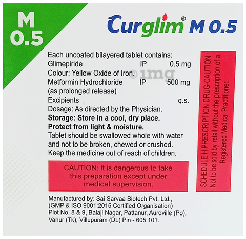 Curglim M 0.5 Tablet PR image Curglim M 0.5 Tablet PR image