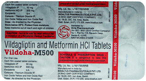 Vildoha M 500mg/50mg Tablet image