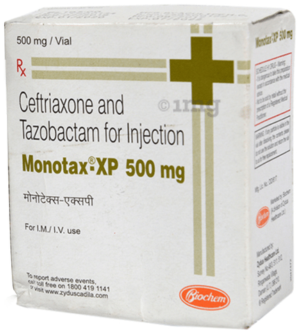 Monotax XP 500mg/62.5mg Injection