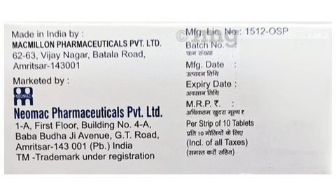Torsefast Plus 10/25 Tablet image Torsefast Plus 10/25 Tablet image
