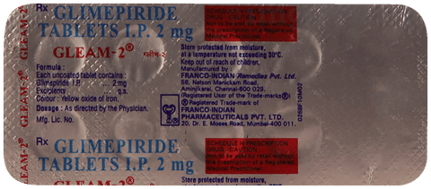 Gleam 2mg Tablet image