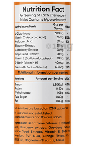 nad glutathione iv Herbal Max L-Glutathione Effervescent Tablet (15 Each) No Added Sugar  Orange: Buy combo pack of 2.0 bottles at best price in India