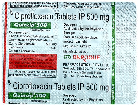 Quincip 500 Tablet image Quincip 500 Tablet image